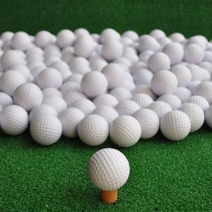 100 pc's witte indoor buitentraining oefening golfsporten elastische pu schuimballen golf oefenballen 240129