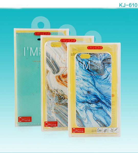 Étui universel pour téléphone portable, boîte d'emballage de détail en plastique PVC avec insert intérieur pour iPhone Samsung, vente en gros, 100 pièces