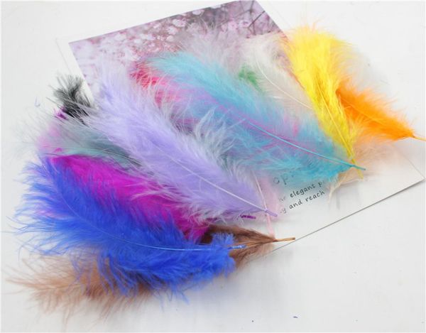 100 PCSLOT Marabou Turquía Plumas para manualidades Decoración de bodas Accesorios de ropa Faisán Feathers6406262