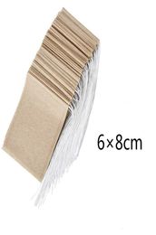 Sachets filtre à thé, 100 pièces, outils à café, infuseur en papier naturel non blanchi, sac vide avec cordon de serrage, 8748901