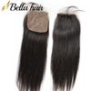 Bella Hair 4x4 Silk Base Fermeure brésilienne indienne malaisienne péruvienne 100% vierge cheveux humains durables 3 couches faux cuir chevelu 8-20 couleur naturel soyeux raide