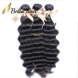 Peruaans Human Hair Weft Extensions Losse Deep Wave Curl 9a Queen Weave 3 of 4 Bundels Factory Vendor