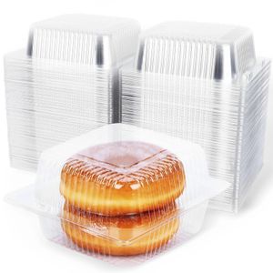 Boîte de tranchage à gâteau de 100 pièces avec couvercle Boîte de dessert simple transparent transparent