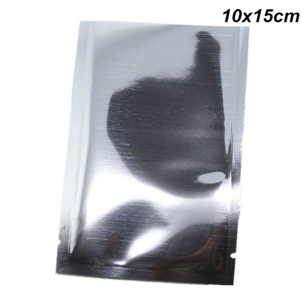 10x15 cm Argent Open Top Vide Thermoscellage Mylar Foil Food Packing Pouch Food Grade Aluminium Foil Heat Sealable Vacuum Food Packaging Bags