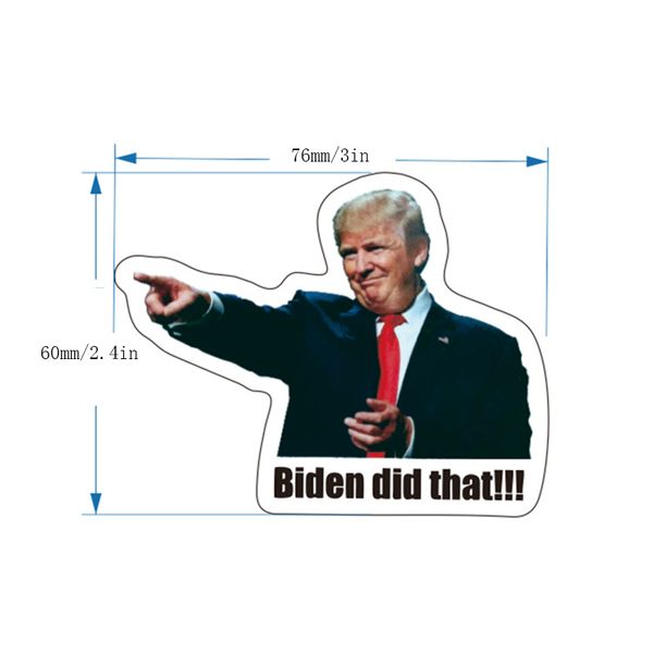 100 piezas / bolsa de Biden Refrige Magnet GiftHice esa pegatina de la elección presidencial estadounidense Fashion Mini Car Prank Sticker Family Party XG0046