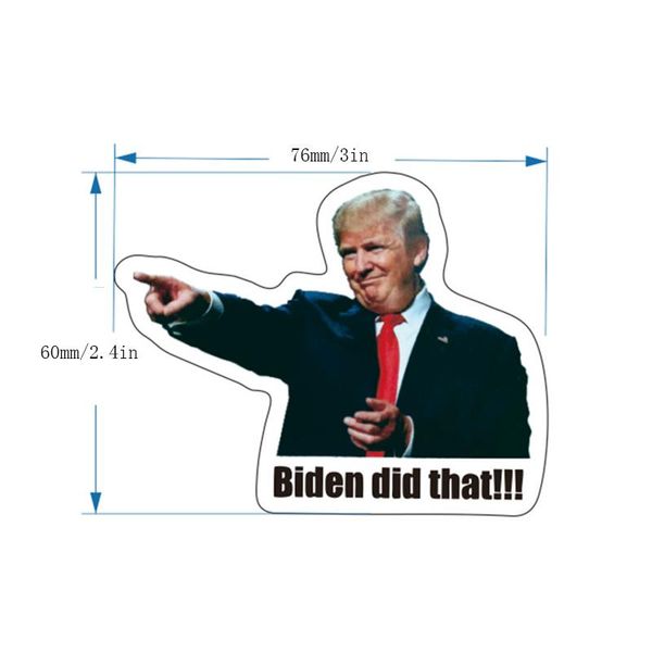 100 piezas / bolsa de Biden Refrige Magnet Gift hizo que la elección presidencial estadounidense Sticker Fashion Mini Car Prank Sticker Family Party XG0046