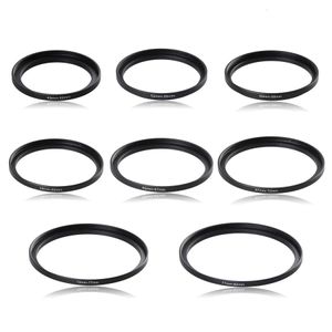 100 peças rosca de metal step up anel adaptador de filtro de lente de câmera 49mm52mm55mm58mm62mm67mm72mm77mm82mm montagem uv 231226