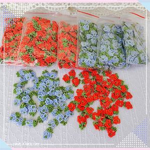 100 pièces rouge bleu vert brodé en dentelle florale embellissement plaches appliques réduisant les fournitures de couture pour les femmes 1,5 cm