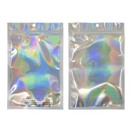 100 piezas Bolsas de embalaje resellables Plástico transparente Papel de aluminio Bolsa de embalaje con cremallera resellable Almacenamiento de alimentos secos para bolsas de polietileno con cremallera Re Mgwb