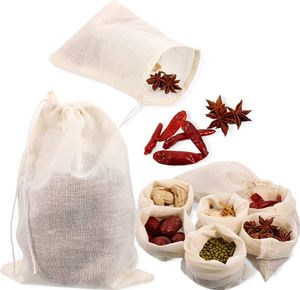 100 pièces réutilisables Sacs à soupe Sac en mousseline Sac à étagère Sacs de gisements soupes Gravy Broth Brew Stew Pouch pour café B3219281