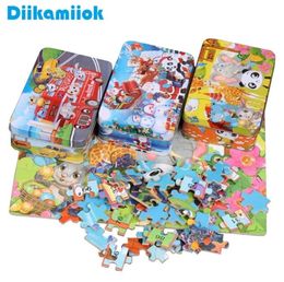 100 pièces Puzzle en bois enfants dessin animé Puzzles bébé apprentissage éducatif jouets interactifs pour enfants cadeaux de Noël 24326966