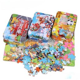 100 Stuks Houten Puzzel Kinderen Cartoon Legpuzzels Baby Educatief Interactief Speelgoed Voor Kinderen Kerstcadeaus Drop De Dhu1A