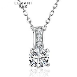 Collana con ciondolo in argento sterling 925 puro al 100% da 1/5 ct SONA CZ Collana di fidanzamento con diamanti Collane da sposa in argento massiccio per le donne296v