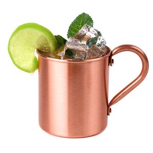 Tasse Mule de moscou en cuivre pur 100%, 15oz, pour Cocktail, café, bière, lait, eau, verres de Bar de cuisine, 420ml