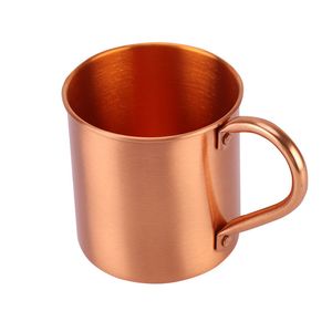 100% Pur Cuivre Tasses Moscou Mule Tasse 15 oz pour Cocktail Café Bière Lait Eau Cuisine Bar Verres 420 ml FHL257-ZWL697