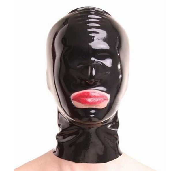 100 Pure Ladex Capy Cubierto de ojos para Catsuit Beautiful Girl Color sólido Fetish Fetish Mask Cosplay Party Wear Costuos hechos a mano9971593