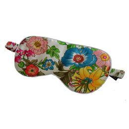 100% puro de seda para máscara para dormir de seda ambos lados Patrón floral Floral Silk Feade Super Slish Eye Cover Viaje Relájate Ayuda Multicolor 231227