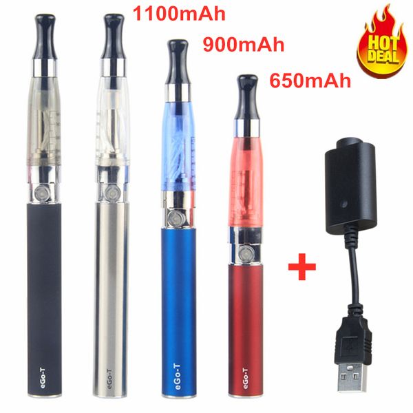 MOQ 10Pcs eGo ce4 Oil Vape Pen Starter Kit Cigarrillo electrónico 650 900 1100 mAh EGO-T UGO Micro USB 510 Batería Atomizador Vaporizador Kits