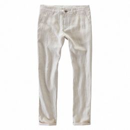 100% qualité pur lin pantalons décontractés hommes marque Lg pantalons hommes Busin Fi pantalons pour hommes Pantales Pantali Un Pantal P6kh #