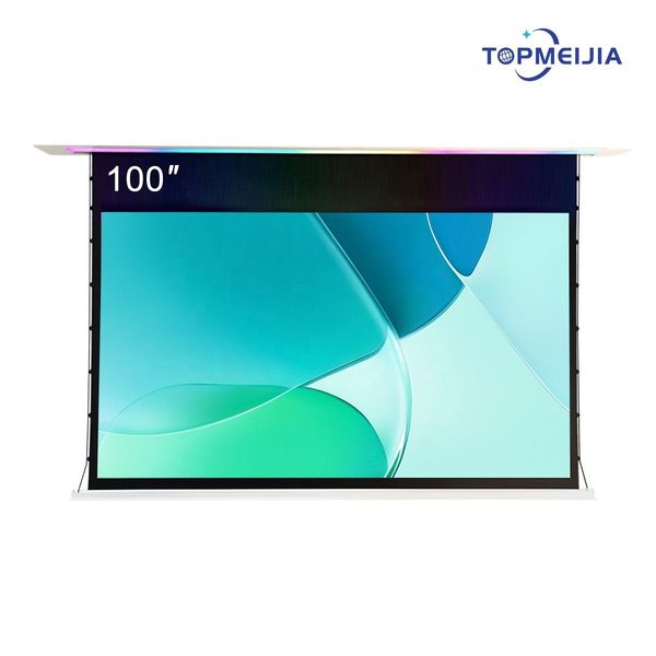 Pantalla de proyector empotrable de techo inteligente de 100 