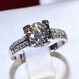 100% véritable bague en or 18 carats pour femmes naturel AAA Moissanite bijoux pierres précieuses Anillos De Bizuteria réglage de tension Mini bague en diamant Y258f