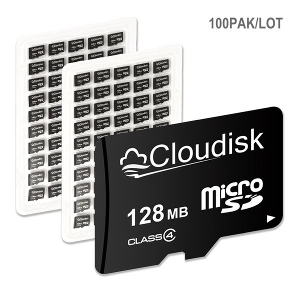 100 unids/lote Original Cloudisk 128MB 256MB 512MB tarjetas Micro SD tarjeta MicroSD de pequeña capacidad NO GB especial para uso de la empresa precio al por mayor