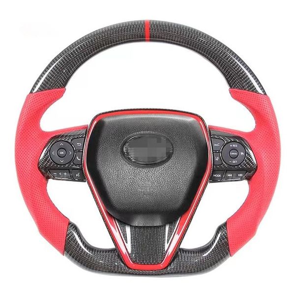 Volant 100% en Fiber de carbone véritable, Compatible avec les accessoires de voiture Toyota Camry