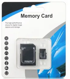 100% real a estrenar Azul Blanco Universal 8GB 16GB 32GB 64GB Capacidad completa TF Flash Card Clase 10 Adaptador SD gratuito