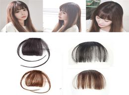 100 Real Human Hair frange Clip sur Real Hair Extension Front Bang Fringe Fringe 5 couleurs Choisissez pour la femme3801460