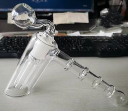 100% echt beeld Glazen waterpijpen Waterleidingen hamer 6 arm perc recglass percolator bubbler Olieplatforms Glazen waterpijpen pijpen tabakspijp recycler Glas