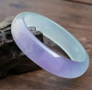 100 vrais bracelets de jade naturels faits à la main bracelets flottant fleur émeraude dames bracelet violet