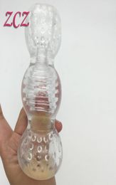 100 Real Po Transparent Silicone Mâle Masturbation Poche Chatte Pénis Entraîneur Pour Éviter L'éjaculation Prématurée Sex Toys SX4525148353