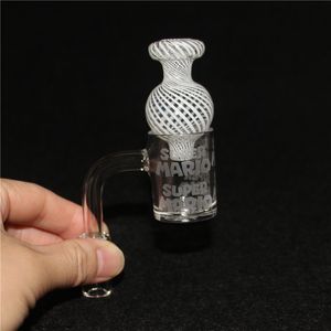 100% Real Quartz Banger Nails met Carb Caps Sundries 9045 graden Olie Rig Dab Rigs Domeless Club Nail 14mm Mannelijke Bangers Hoofddienst Glasbong