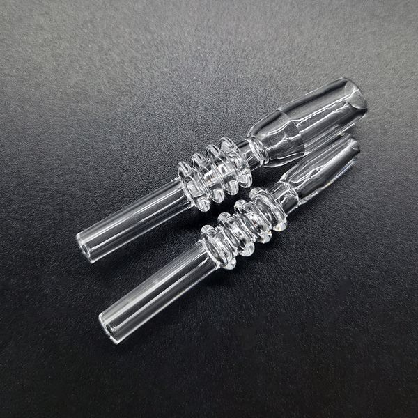 100% vrais accessoires pour fumeurs à pointe de quartz 10mm 14mm 18mm Joint Dab Straw Drip Tips Domeless Quartzs Nail pour Nectar Collector Pipes à eau Bongs Dab Oil Rigs