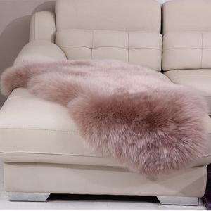 100% vraie laine tapis en peau de mouton coussin de canapé tapis de fourrure pure tapis moelleux chaise douce salon chambre salon tapis de sol personnalisé 21287w