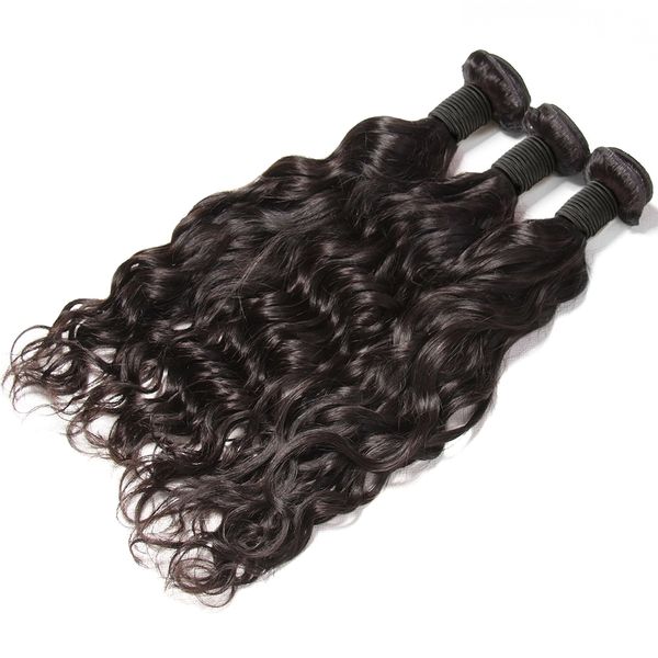 100% Remy cheveux brésiliens paquets vague naturelle ondulés vierge Extensions de cheveux trame Durable 3 paquets Julienchina BellaHair D4ZV