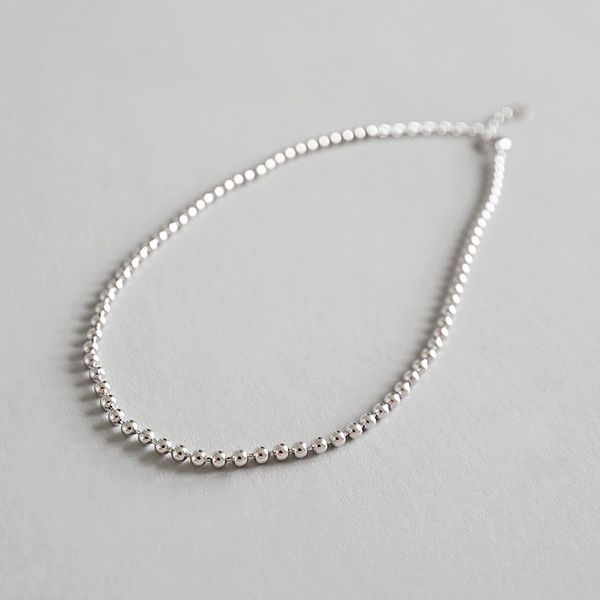 100% S925 Sterling géométrique 2mm perle amour bracelets de cheville pied chaîne bracelet de cheville en argent fin femme fille plage fête cadeau