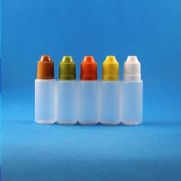 100 Sets 15 ml (1/2 oz) Plastic Druppelflesjes KIND Proof Caps Tips PE LDPE E Voor Vapor Cig Vloeistof 15 ml Pnqif