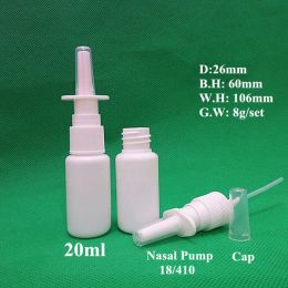 Gratis verzending 100 sets 20 ml lege plastic nasale pomp spuitflessen mist neusplayer pomp flessenkwaliteit