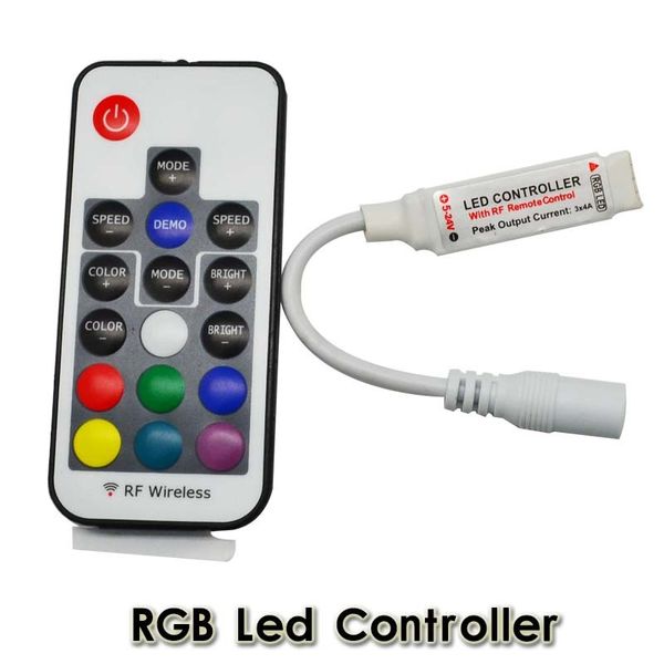 100 ensembles DC12v 24v 3 canaux 6A RF sans fil Mini télécommande LED rvb pour contrôler l'éclairage de la bande LED SMD 5050