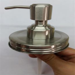 100 Sets DIY Mason Jar Soap Dispenser Pump Deksel en kraag voor Mason Liquid Lotion Pump HY-01B259G