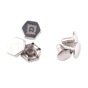 100 ensembles rivets à double capuchon 8 * 8 mm en argent à motifs à motifs rivets de sacs chaussures vêtements décorations artisanales en cuir bricolage