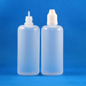 100 Sets/partij 100 ml Plastic Druppelflessen Met Kindveilige Doppen Lange Dunne Tips PE Veilig Voor Vloeibare Vapt Sap Liquide Subpack 100 ml