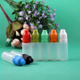 100 компл./лот 10 мл пластиковые бутылки-капельницы с защитой от детей длинный тонкий наконечник PE безопасный для электронной жидкости Vapor Vapt Juice e-Liquide 10 мл Scbes