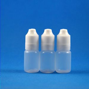 100 Sets/partij 10 ml Plastic Druppelflesjes Sabotage Evident Kind Dubbele Proof Caps Lange Dunne Naald Tips e Vapor Cig Vloeistof 10 ml Ubpgk