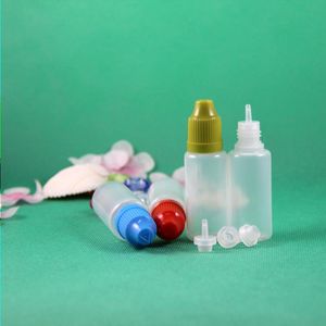 100 ensembles/lot 15 ml flacons compte-gouttes en plastique à l'épreuve des enfants longue pointe mince PE sans danger pour e liquide vapeur Vapt jus e-Liquide 15 ml Jdsbs