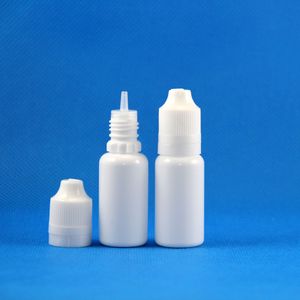 100 Sets / Lot 15ml Flacons compte-gouttes en plastique BLANC Tamper Evident Child Double Proof Caps Long Thin Needle Tips e Cig Liquid 15 ml