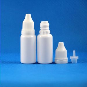 100 Sets / Lot 15ML BLANC Flacons compte-gouttes en plastique Long Thin Neelde Tip LDPE Inviolable Liquides E CIG Vapor 15 mL Mpvtp