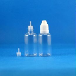 100 ensembles / lot 30 ml Pet Plastic Plastic Poutter Bottres Épreuve Enfant Longue pointe mince E Liquide Vapor Vapt Juice E-liquide 30 ml FFAFP FVAJR