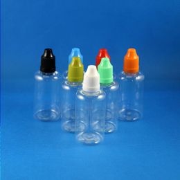 100 Sets / Lot 50ml PET Flacons compte-gouttes en plastique à l'épreuve des enfants longue pointe fine e Liquide Vapeur Vapt Jus e-Liquide 50 ml Nwbcf